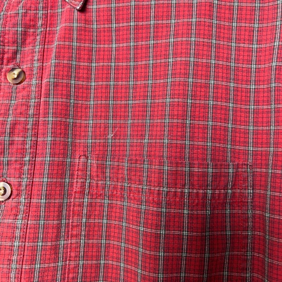 LL Bean Green Tag Red Plaid Button Down Long Sleeve Shirt Men’s Medium - Picture 6 of 8